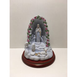 GROTTE APPARITION ND DE LOURDES EN BISCUIT 11,5CM FP