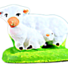 BREBIS ALLAITANT SON AGNEAU 4CM DIDIER