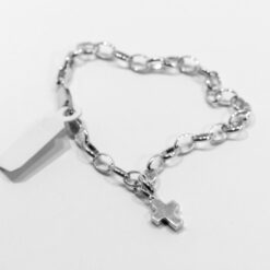 BRACELET ET PENDENTIF CROIX ARGENT PT