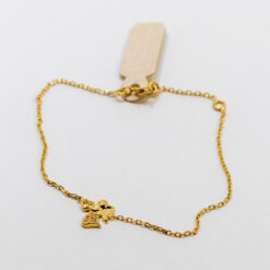 BRACELET PLAQUE OR ANGE ZIRCON PT