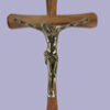 CROIX BOIS OLIVIER CHRIST BRONZE 9X14CM PT