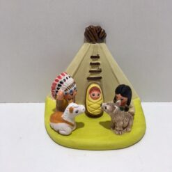 MINI CRECHE DU MONDE CERAMIQUE APACHE 8X7CM L