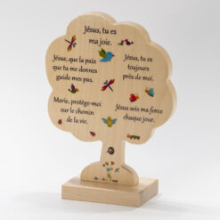 ARBRE BOIS PAIX PRIERE 14X10CM S