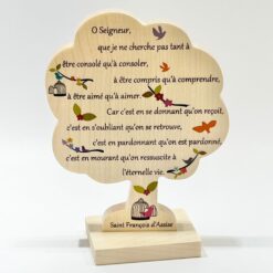 ARBRE BOIS ST FRANCOIS D'ASSISE 14X10CM S