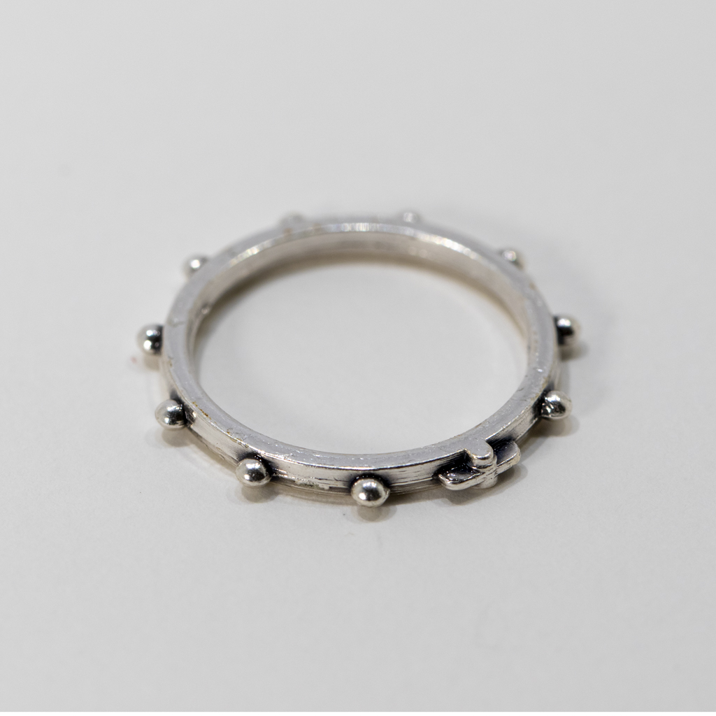 BAGUE DIZAINIER ARGENTE GM PT