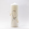 BOUGIE MARIAGE COEUR ARGENT ALLIANCE