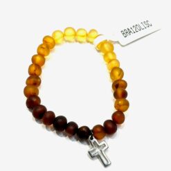 BRACELET AMBRE RAINBOW CROIX BW