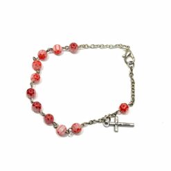 BRACELET MOSAIQUE ROND ROUGE PT