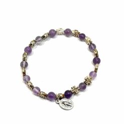 BRACELET PERLE  AMETHYSTE ELASTIQUE PT