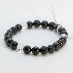 BRACELET SHUNGITE CRISTAL DE ROCHE PERLE 8MM DG