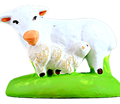 BREBIS ALLAITANT SON AGNEAU 6CM DIDIER
