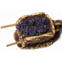 BROUETTE FLEURIE LAVANDE 3X7CM