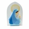 CADRE STE MARIE FOND BLANC FORME OGIVE 7X11CM RDC