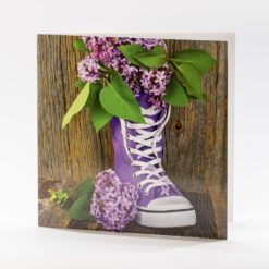 CARTE 15X15CM BASKET LILAS