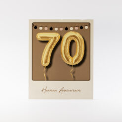 CARTE 70 HEUREUX ANNIVERSAIRE