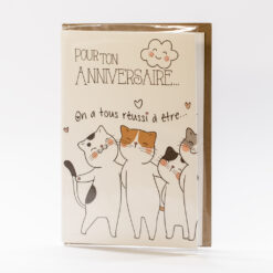 CARTE ANNIVERSAIRE CHAT B