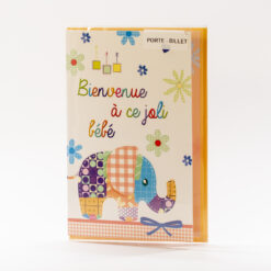 CARTE BIENVENUE A CE JOLI BEBE ELEPHANT