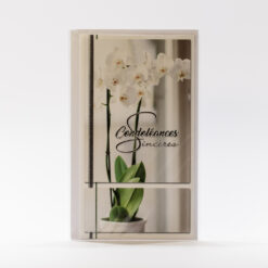 CARTE CONDOLEANCES ORCHIDEE 2 BRANCHES