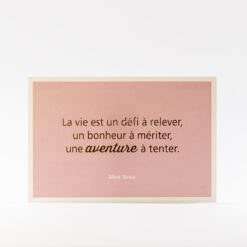 CARTE LA VIE EST UN DÉFI A RELEVER