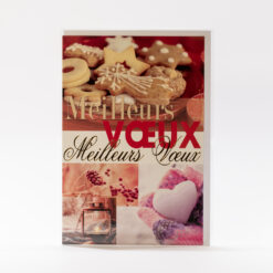 CARTE MEILLEURS VOEUX GATEAUX COEURS