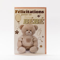 CARTE NAISSANCE OURSON BIBERON 654407A
