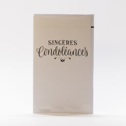 CARTE SINCERES CONDOLEANCES BLANCHE