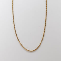 CHAINE PLAQUE OR GOURMETTE 50CM PT