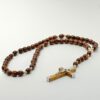 CHAPELET BOIS CORDE MARRON PT
