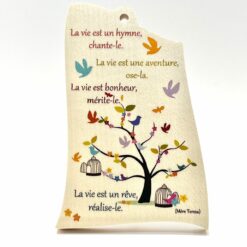 CHEVALET/CADRE BOIS LA VIE 14X9CM S