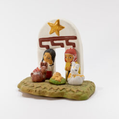 CRECHE GROTTE LUNE+ETOILES 3,5X4,5CM PT