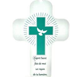 CROIX BOIS BLANC ESPRIT SAINT 13X9CM S