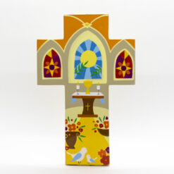 CROIX BOIS EGLISE ET SOLEIL