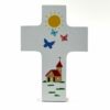 CROIX BOIS RECOIS MA PRIERE BLANC 10,5X7,5CM RDC