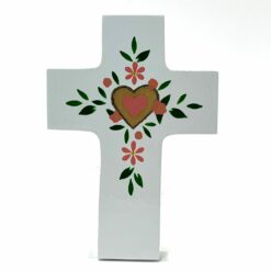 CROIX BOIS TU REMPLIS MON COEUR BLANC 10,5X7CM RDC