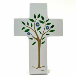 CROIX RACINE ET VIE BLANC 10,5X7,5CM RDC