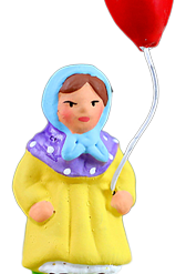 FILLETTE AU BALLON DE BAUDRUCHE 4CM DIDIER
