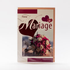 HEUREUX MARIAGE COEUR BOUQUET FONCE