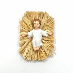 JESUS+PAILLE  POUR 12CM CRECHE PIERACCINI