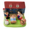 MINI CRECHE DU MONDE CERAMIQUE ALSACE 8X7CM L