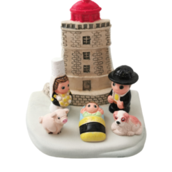 MINI CRECHE DU MONDE CERAMIQUE BRETAGNE 8X7CM L