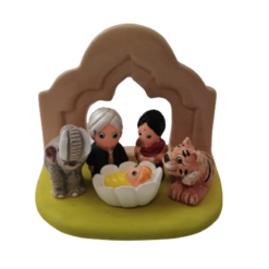 MINI CRECHE DU MONDE CERAMIQUE INDE 8X7CM L