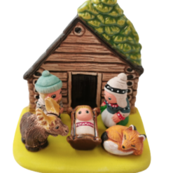 MINI CRECHE DU MONDE CERAMIQUE  NORVEGE 8X7CM