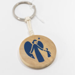 PORTE CLES BOIS ANGE GARDIEN RDC