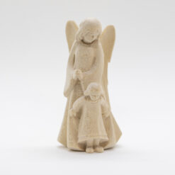 STATUE BOIS NATUREL ANGE 8CM FILLE PT