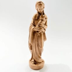 STATUE VIERGE ENFANT RÉSINE TON BOIS 16CM PT