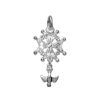 CROIX HUGUENOTTE ARGENT RHODIE 2,8CM