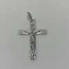 CROIX ARGENT RHODIE DIAMANTE CHRIST 34MM 072148