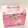 BOITE A BIJOUX MUSICALE LICORNE 16,5X14CM 22203