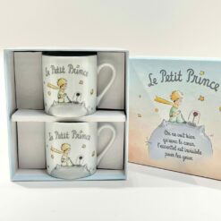 LOT DE 2 TASSES LE PETIT PRINCE ROSE PLANETE + COFFRET E