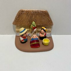 MINI CRECHE DU MONDE CERAMIQUE GUATEMALA 8X7CM L